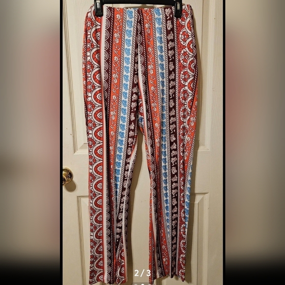 Shein curve mix print high waist pants - Picture 1 of 2